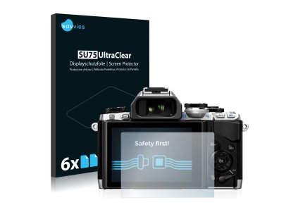 Olympus OM-D E-M10 típusú fényképezőhöz 6db-os Savvies SU75 kijelzőfólia