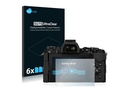 Olympus OM-D E-M5 Mark II típusú fényképezőhöz 6db-os Savvies SU75 kijelzőfólia