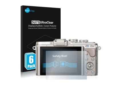 Olympus PEN E-PL8 típusú fényképezőhöz 6db-os Savvies SU75 kijelzőfólia