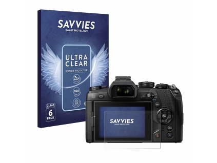 Olympus OM-D E-M1 Mark II típusú fényképezőhöz 6db-os Savvies SU75 kijelzőfólia