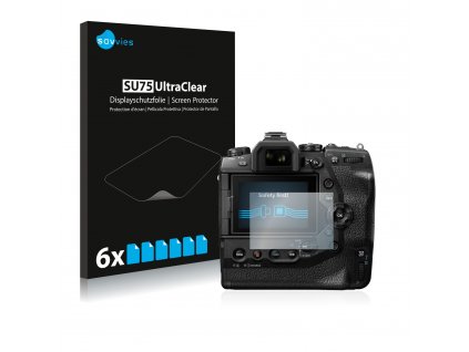 Olympus OM-D E-M1X típusú fényképezőhöz 6db-os Savvies SU75 kijelzőfólia