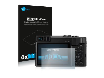 Panasonic Lumix DC-TZ91 típusú fényképezőhöz 6db-os Savvies SU75 kijelzőfólia