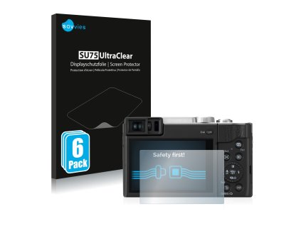 Panasonic Lumix DC-TZ96 típusú fényképezőhöz 6db-os Savvies SU75 kijelzőfólia