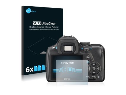Pentax K-50 típusú fényképezőhöz 6db-os Savvies SU75 kijelzőfólia