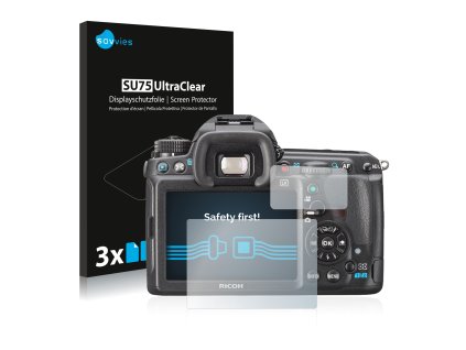 Pentax K3, K-3 típusú fényképezőhöz 6db-os Savvies SU75 kijelzőfólia
