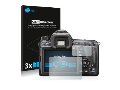 Pentax K-3 II típusú fényképezőhöz 6db-os Savvies SU75 kijelzőfólia