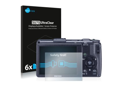 Ricoh GR Digital III (2009-2011) típusú fényképezőhöz 6db-os Savvies SU75 kijelzőfólia