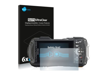 Ricoh WG-50 típusú fényképezőhöz 6db-os Savvies SU75 kijelzőfólia