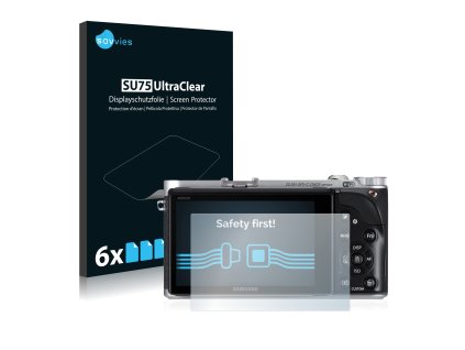 Samsung NX300 típusú fényképezőhöz 6db-os Savvies SU75 kijelzőfólia