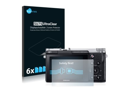 Samsung NX300M típusú fényképezőhöz 6db-os Savvies SU75 kijelzőfólia