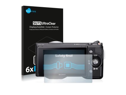 Sony Alpha NEX-5 típusú fényképezőhöz 6db-os Savvies SU75 kijelzőfólia