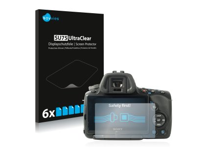 Sony Alpha 55 (SLT-A55V) típusú fényképezőhöz 6db-os Savvies SU75 kijelzőfólia