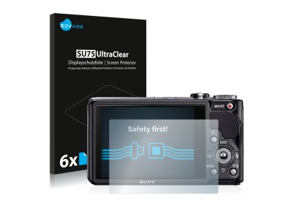 Sony Cyber-Shot DSC-HX9V típusú fényképezőhöz 6db-os Savvies SU75 kijelzőfólia
