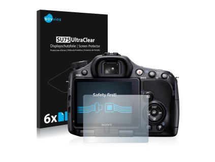 Sony Alpha 65V (SLT-A65V) típusú fényképezőhöz 6db-os Savvies SU75 kijelzőfólia