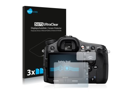 Sony Alpha 77 (SLT-77) típusú fényképezőhöz 6db-os Savvies SU75 kijelzőfólia