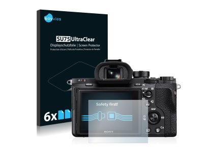 Sony Alpha 7R II típusú fényképezőhöz 6db-os Savvies SU75 kijelzőfólia