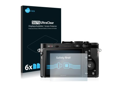 Sony Cyber-Shot DSC-RX1R II típusú fényképezőhöz 6db-os Savvies SU75 kijelzőfólia