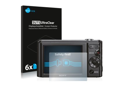 Sony DSC-W800B típusú fényképezőhöz 6db-os Savvies SU75 kijelzőfólia