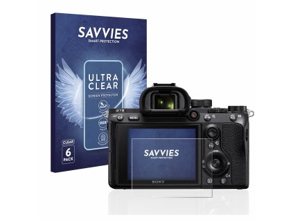 Sony Alpha 7 III típusú fényképezőhöz 6db-os Savvies SU75 kijelzőfólia