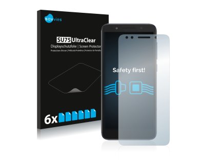 Alcatel 1X 2018 típusú telefonhoz 6db-os Savvies SU75 kijelzőfólia
