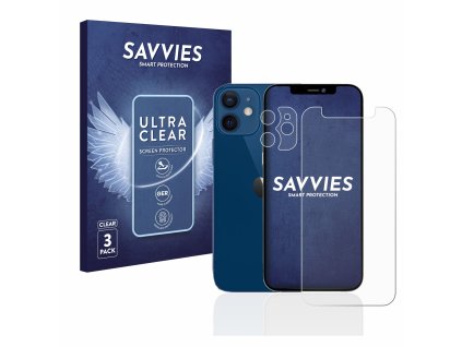 Apple iPhone 12 mini (Előlapi + Kamera) típusú telefonhoz 6db-os Savvies SU75 kijelzőfólia