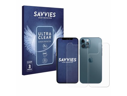 Apple iPhone 12 Pro (Előlapi + Hátlapi) típusú telefonhoz 6db-os Savvies SU75 kijelzőfólia