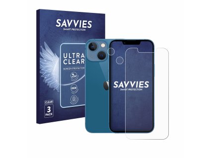Apple iPhone 13 mini (Előlapi + Kamera) típusú telefonhoz 6db-os Savvies SU75 kijelzőfólia