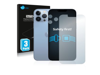 Apple iPhone 13 Pro Max (Előlapi + Kamera) típusú telefonhoz 6db-os Savvies SU75 kijelzőfólia