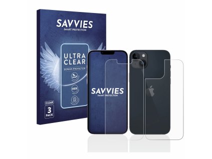 Apple iPhone 14 (Előlapi + Hátlapi) típusú telefonhoz 6db-os Savvies SU75 kijelzőfólia