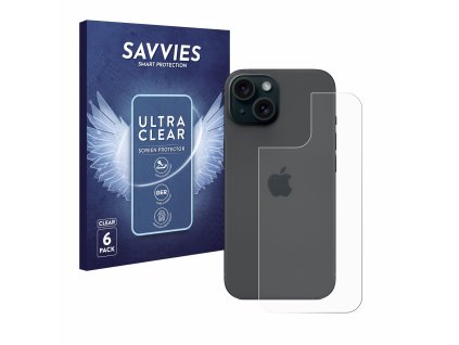 Apple iPhone 15 (Hátlapi) típusú telefonhoz 6db-os Savvies SU75 kijelzőfólia