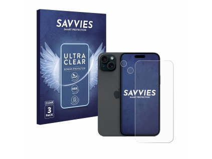 Apple iPhone 15 Plus (Előlapi + Kamera) típusú telefonhoz 6db-os Savvies SU75 kijelzőfólia