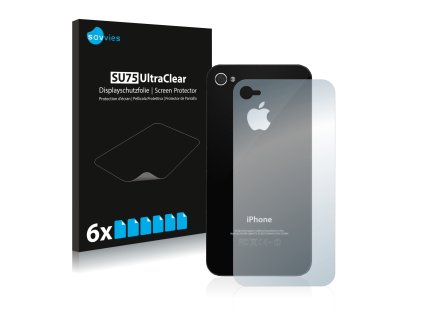 Apple iPhone 4 (Hátlapi) típusú telefonhoz 6db-os Savvies SU75 kijelzőfólia