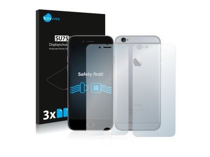 Apple iPhone 6 (Előlapi + Hátlapi) típusú telefonhoz 6db-os Savvies SU75 kijelzőfólia