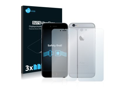 Apple iPhone 6 Plus (Előlapi + Hátlapi) típusú telefonhoz 6db-os Savvies SU75 kijelzőfólia
