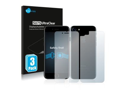 Apple iPhone 7 (Előlapi + Hátlapi) típusú telefonhoz 6db-os Savvies SU75 kijelzőfólia