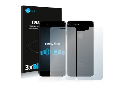 Apple iPhone 7 Plus (Előlapi + Hátlapi) típusú telefonhoz 6db-os Savvies SU75 kijelzőfólia
