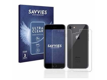 Apple iPhone 8 (Előlapi + Hátlapi) típusú telefonhoz 6db-os Savvies SU75 kijelzőfólia