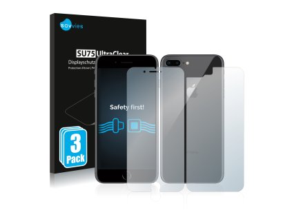 Apple iPhone 8 Plus (Előlapi + Hátlapi) típusú telefonhoz 6db-os Savvies SU75 kijelzőfólia