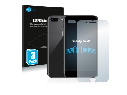 Apple iPhone 8 Plus (Előlapi + Kamera) típusú telefonhoz 6db-os Savvies SU75 kijelzőfólia