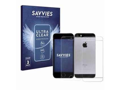 Apple iPhone SE 2016 (Előlapi + Hátlapi) típusú telefonhoz 6db-os Savvies SU75 kijelzőfólia