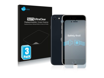 Apple iPhone SE 3 2022 (Előlapi + Kamera) típusú telefonhoz 6db-os Savvies SU75 kijelzőfólia