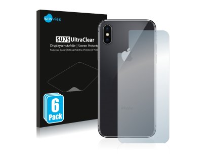 Apple iPhone X (Hátlapi) típusú telefonhoz 6db-os Savvies SU75 kijelzőfólia