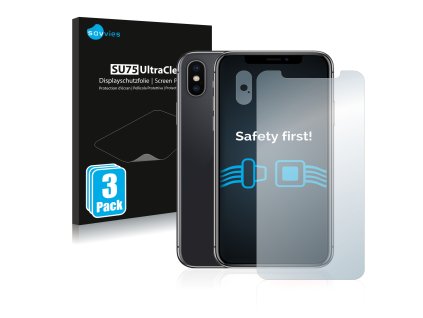 Apple iPhone X (Előlapi + Kamera) típusú telefonhoz 6db-os Savvies SU75 kijelzőfólia