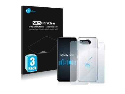 ASUS ROG Phone 5s (Előlapi + Hátlapi) típusú telefonhoz 6db-os Savvies SU75 kijelzőfólia