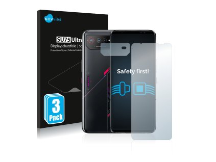 ASUS ROG Phone 6 (Előlapi + Kamera) típusú telefonhoz 6db-os Savvies SU75 kijelzőfólia