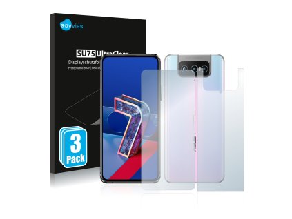 ASUS Zenfone 7 Pro ZS671KS (Előlapi + Hátlapi) típusú telefonhoz 6db-os Savvies SU75 kijelzőfólia