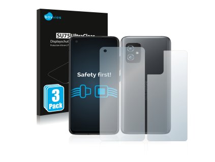 ASUS ZenFone 8 (Előlapi + Hátlapi) típusú telefonhoz 6db-os Savvies SU75 kijelzőfólia
