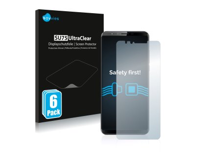 Cubot X18 Plus típusú telefonhoz 6db-os Savvies SU75 kijelzőfólia