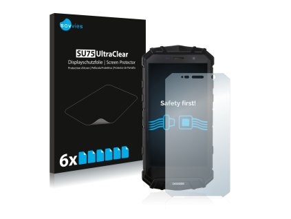 Doogee S60 Lite típusú telefonhoz 6db-os Savvies SU75 kijelzőfólia
