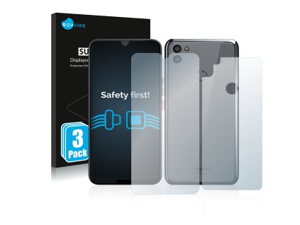 Gigaset GS5 (Előlapi + Hátlapi) típusú telefonhoz 6db-os Savvies SU75 kijelzőfólia